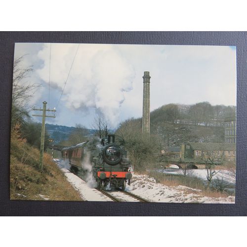 Keighley & Worth Valley Railway 41241 Passes Ebor Mill WV111 Postcard #34