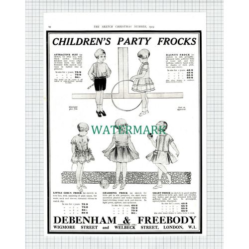 (X54) Debenham & Freebody Advert - 1924 Cutting