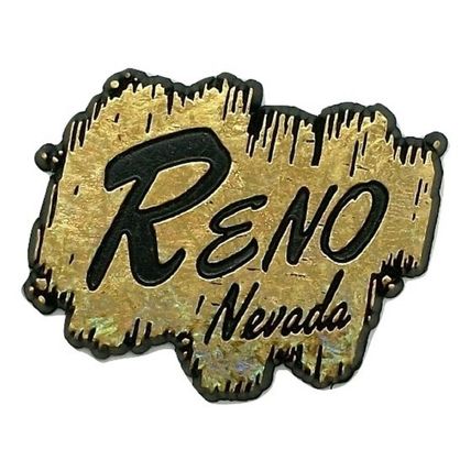 Reno Nevada Gold Prism Fridge Magnet