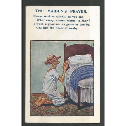 GB Comic Postcard EM Ltd No 555 "The Maidens Prayer" Used 1937