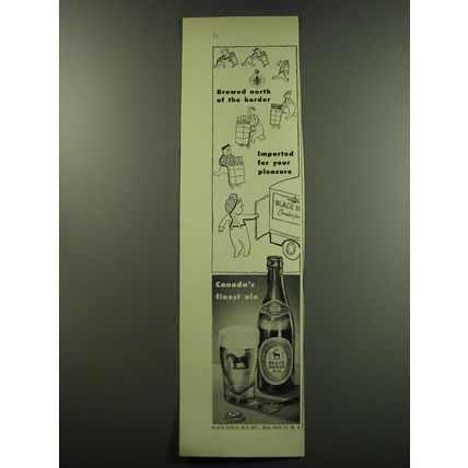 1949 Black Horse Ale Ad - Brewed north of the border