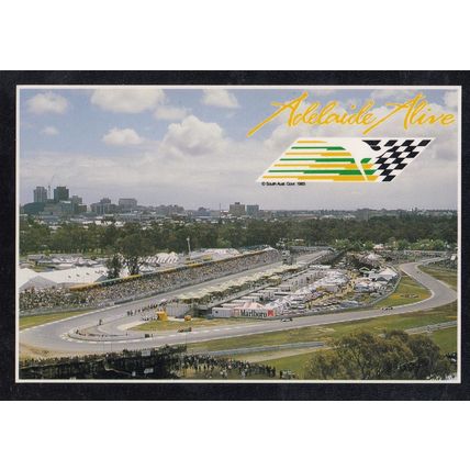 Adelaide Alive Australian Formula 1 Grand Prix Circuit Official 1985 Postcard