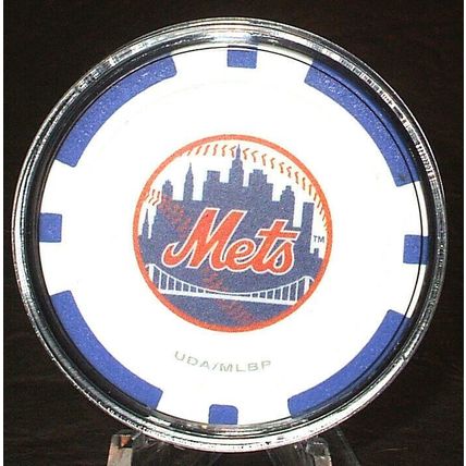 (1) New York Mets Poker Chip Golf Ball Marker - Blue