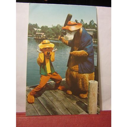 BRER BEAR AND BRER FOX, WALT DISNEY WORLD, FLORIDA, US unused postcard #
