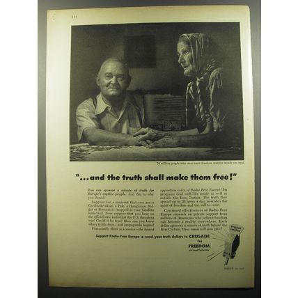 1956 Crusade for Freedom Advertisement - And the truth shall make them free