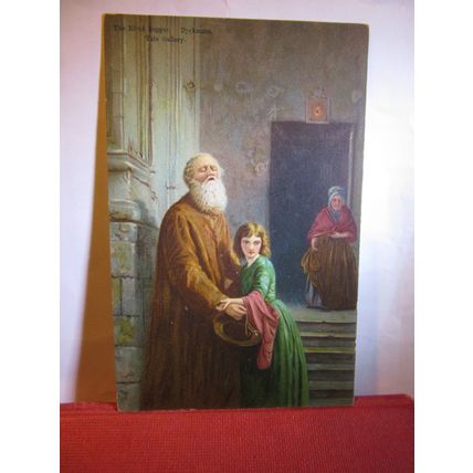 THE BLIND BEGGAR painting by J L Dyckmans unused antique postcard by Misch & C #