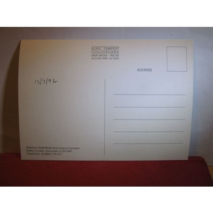 multiview, WATERLOO HOTEL AND MOTEL, BETWS-Y-COED, unused postcard dated 1996 =