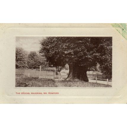 The Stocks - HAVERING - Nr Romford - Essex - 1910 Original Postcard (1.96)