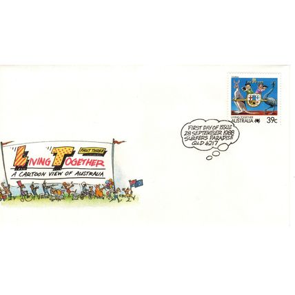 Australia 1988 Living Together, Tourism, First Day Cover