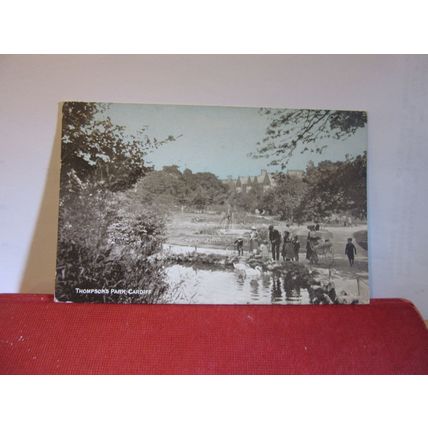 THOMPSON'S PARK, CARDIFF, WALES used antique postcard Dainty Series 1904 pm =