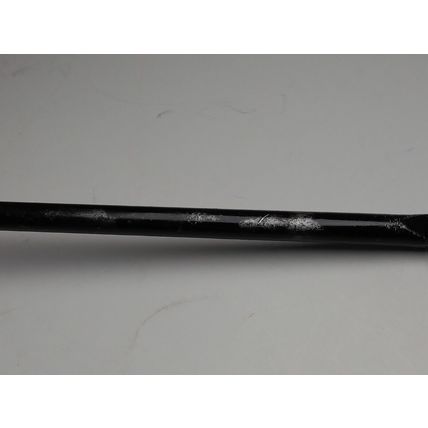 Primitive Iron Metal Ladle - Black -One end flattened, Spoon Head is Oval 15.75"