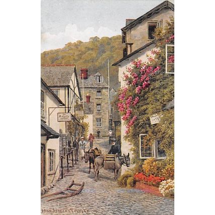 Salmon postcard 2948 : High Street, Clovelly