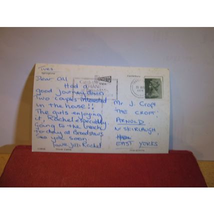 multiview, KENT county GARDEN OF ENGLAND used vintage postcard 1974 postmark =