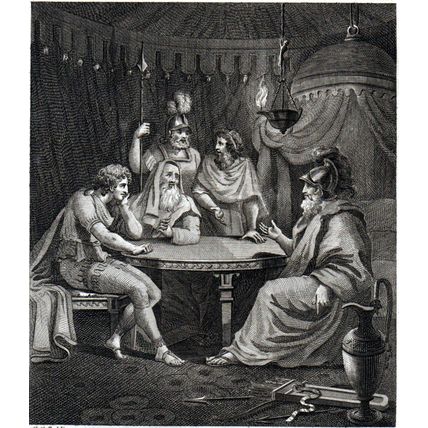 NARRATION OF PHILOCTETE’S SUFFERINGS IN LEMNOS 1794 John Barlow ENGRAVING