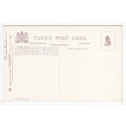 Arundel Castle West Sussex Tucks Oilette Art Postcard 7409