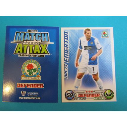 Brett Emmerton - Blackburn Rovers - Match Attax 2008/09 Football Card