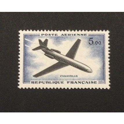France French mint stamps 1960 sg 1459 AIR Planes SE 210 Caravelle 5f MH