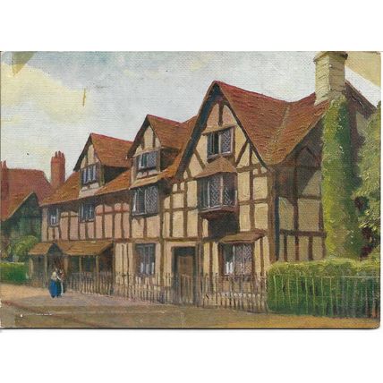 Shakespeare's Birthplace, Stratford-Upon-Avon - Adrian Hill Fine Art Post Card