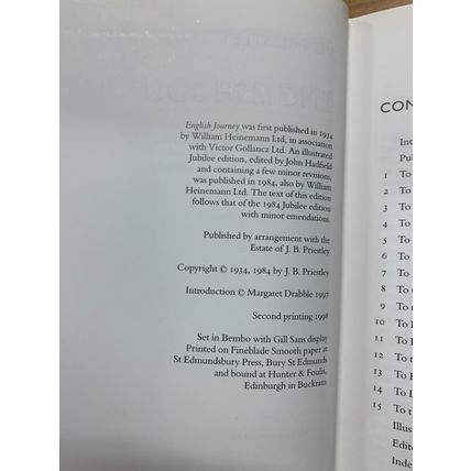 1998 FOLIO SOCIETY J B PRIESTLEY "ENGLISH JOURNEY" 1.2kg HARDBACK BOOK (P7)