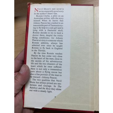 1959 1ST ED 1ST PRINT NEVIL SHUTE THE RAINBOW AND THE ROSE FICTION HB BOOK (P3)