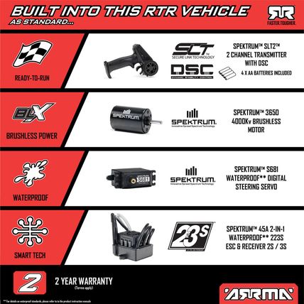 1/10 FURY 223S DSC 2WD RTR Brushless Short Course Truck, Purple