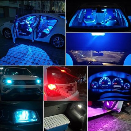 2 x T10 CAR 501 LED SIDE LIGHT BULBS 1 COB SMD W5W BULB Blue Pink Green White