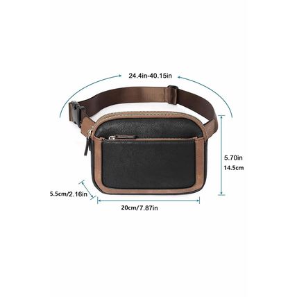 Black Adjustable Strap Mini PU Leather Crossbody Bag