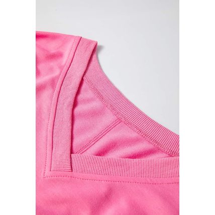 Bonbon Bracelet Sleeve Mineral Washed V Neck T Shirt