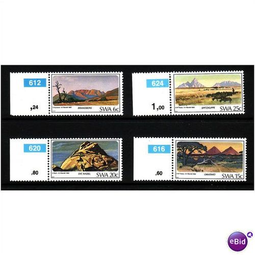 SOUTH WEST AFRICA 1982 MOUNTAIN SET 4 VALS U/M MINT