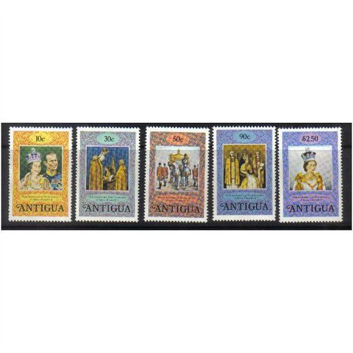 1978 ANTIGUA 25th ANNIVERSARY OF THE QUEENS CORONATION SET SG581-586