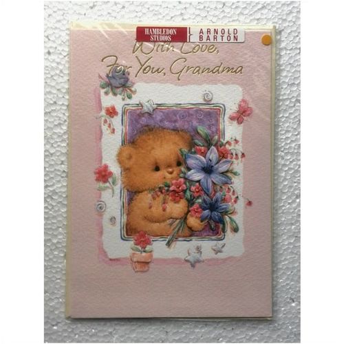 With love, For You, Grandma - (P) - Glitter Card - 007