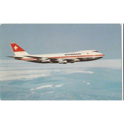 Swissair Boeing B747B Aircraft Postcard (A14460)