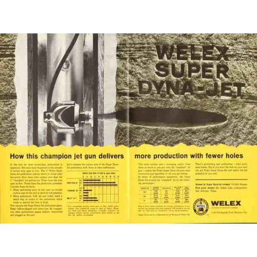 halliburton company 1962 welex super dyna-jet production vintage ad