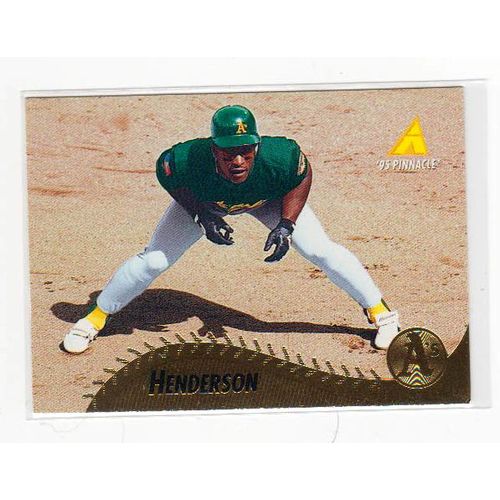 1995 Pinnacle Rickey Henderson baseball card #201 –HOF-Athletics