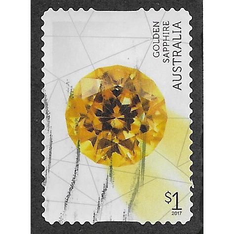 AUS 2017 $1.00 (S/A)'RARE BEAUTIES -GOLDEN SAPPHIRE' FINE USED (EBID63-920)