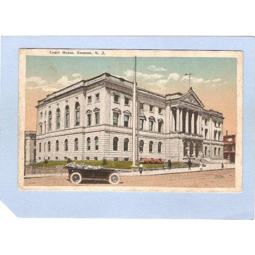 New Jersey Trenton Court House Old Car~1380