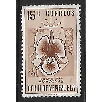 VENEZUELA 1952 STATE OF LARA 15c BROWN SG1052 FINE USED#