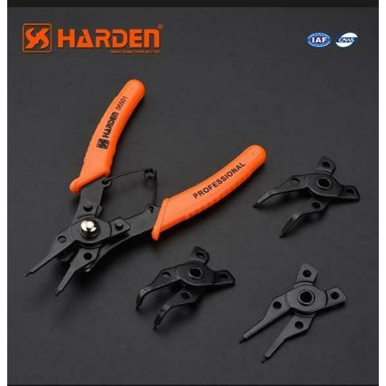 HARDEN circlips pliers set 4pcs straight bent internal external 4 in 1 HAR560501