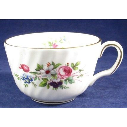 Minton Marlow Bone China Floral Flat Cup, Wreath Backstamp, Unused Condition!