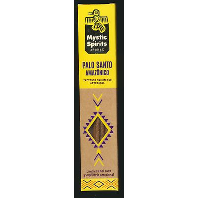 Amazonian Palo Santo, Mystic Spirits Handcrafted Smudge Incense, 8 Thick Sticks