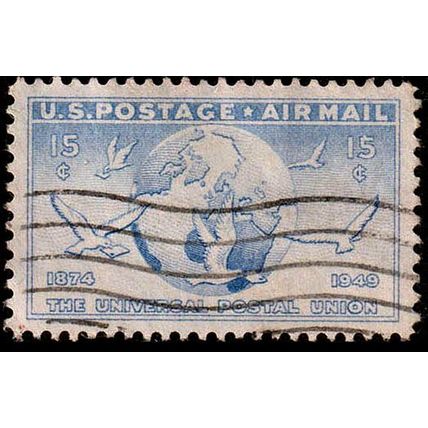USA 1949 Airmail United Postal Union 15c Used Stamp