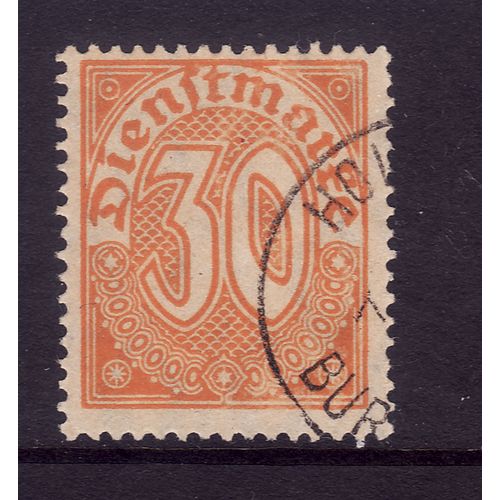 GERMANY 1920 OFFICIAL 30pf ORANGE / ROSE SG O 129 FINE USED#2