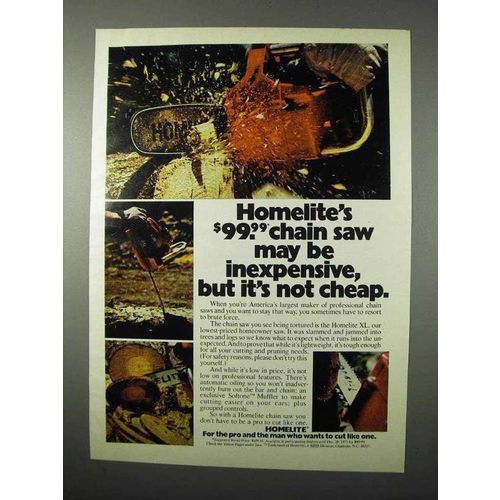 1975 Homelite Chain Saw Ad - May Be Inexpensive