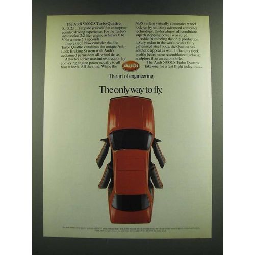 1986 Audi 5000CS Turbo Quattro Ad - The Only Way to Fly