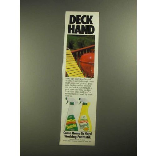 1987 Fantastik Cleaner Ad - Deck Hand
