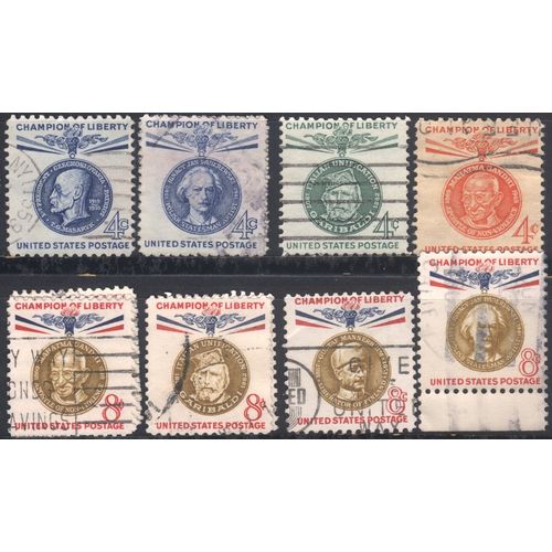 USA 1960 - "Champion Of Liberty" Collection x 8 - used
