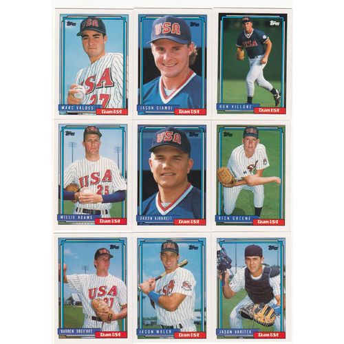 1992 Topps Traded TEAM USA complete set 26 cards- Garciaparra, Varitek RC