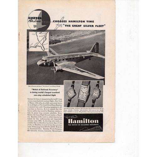 Hamilton Watch vintage magazine Print Ad October 1937