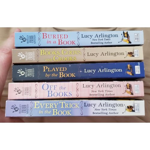 5 PB in A Novel Idea Mystery series by Lucy Arlington~Played by the Book + 4
