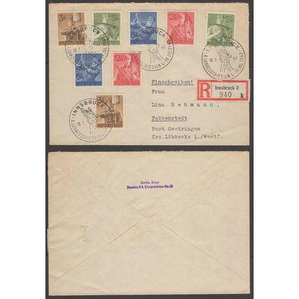 Germany 1943, Cover with Michel #850-3, 850 I. Used